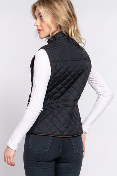 Quilted Two Tone Vest