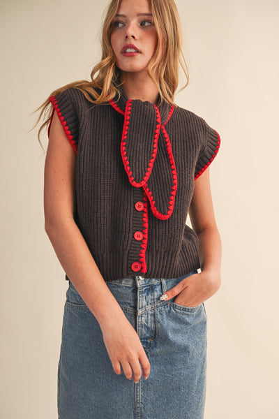 Blanket Stitch Sweater Vest