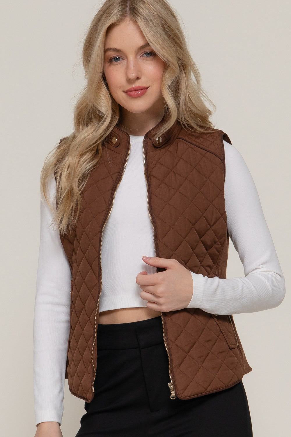 Quilted Two Tone Vest