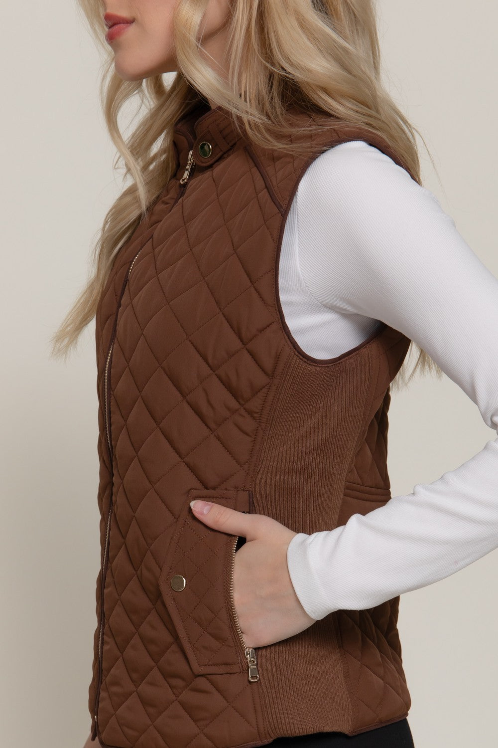 Quilted Two Tone Vest