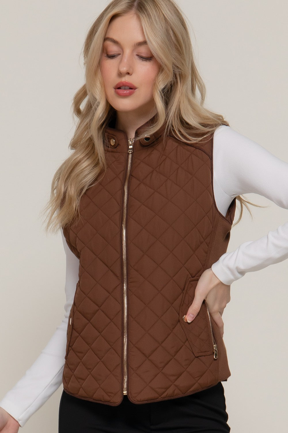 Quilted Two Tone Vest