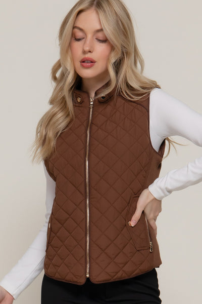 Quilted Two Tone Vest