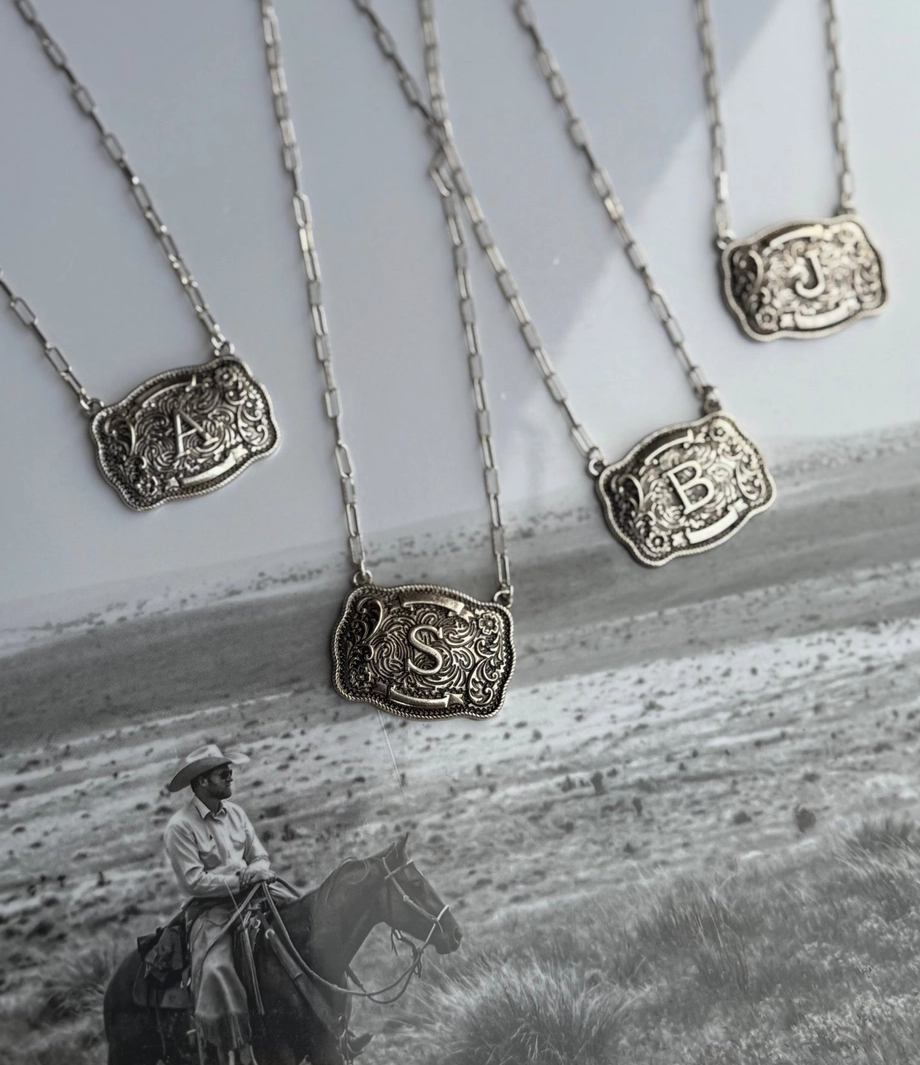 Buckle Initial Necklace