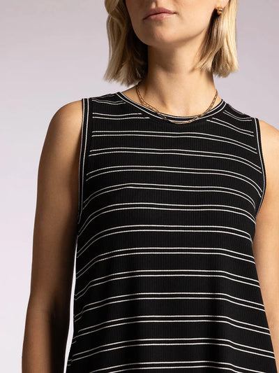 Black Stripe Euclid Tank