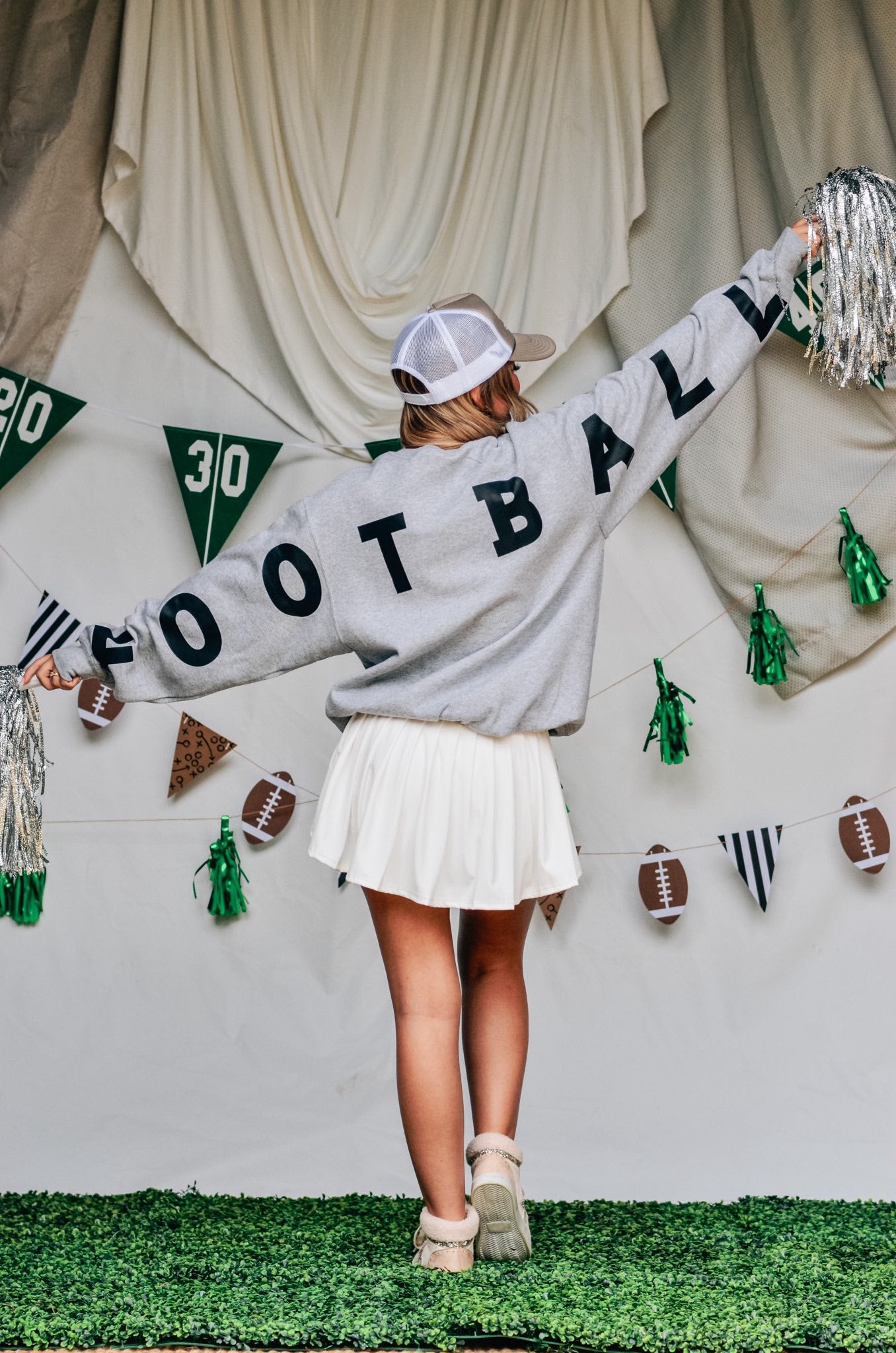 Game Day Football Split Crewneck