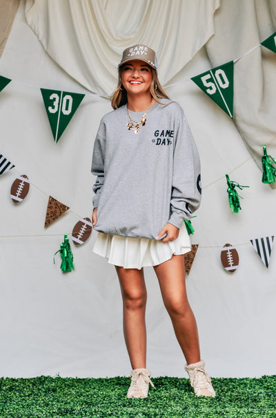 Game Day Football Split Crewneck