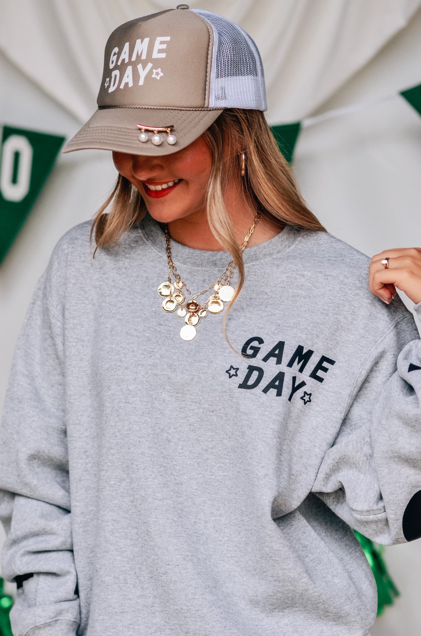 Game Day Football Split Crewneck