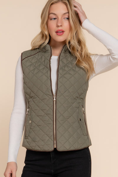 Quilted Two Tone Vest