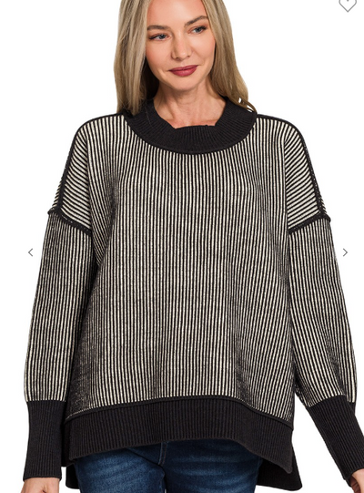 Two Tone Sweater Zenana