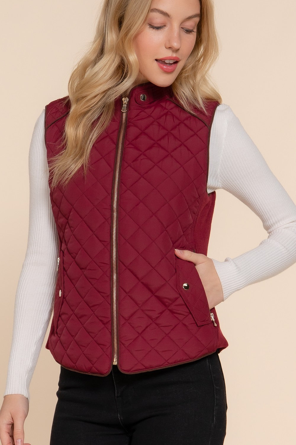 Quilted Two Tone Vest