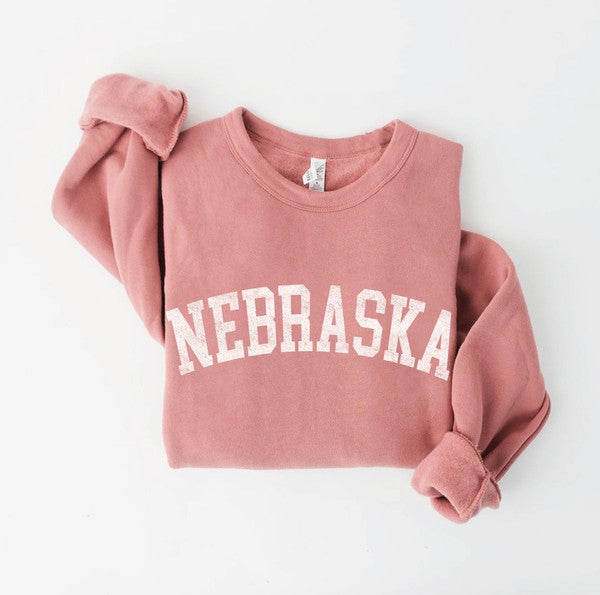 Nebraska Crew Neck Sweatshirt - Mauve