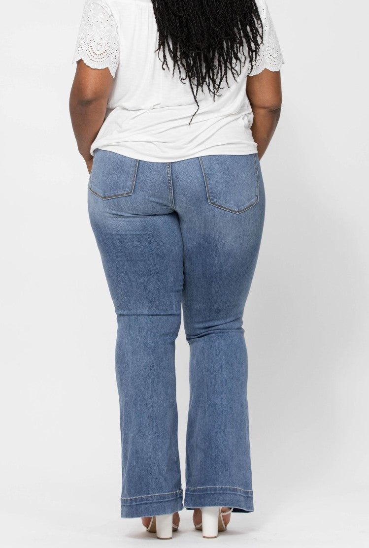 Curvy Judy Blue Trouser Flare