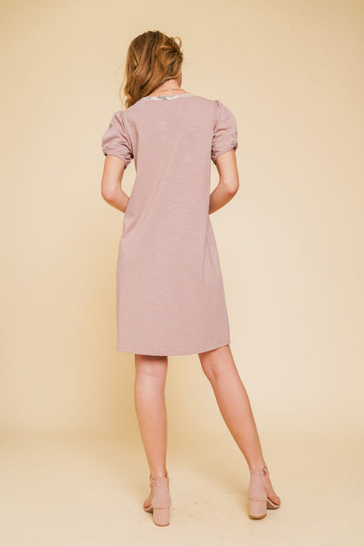 Puff Sleeve T-Shirt Dress