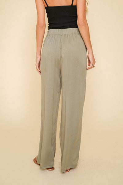 Olive Wide Leg Trousers