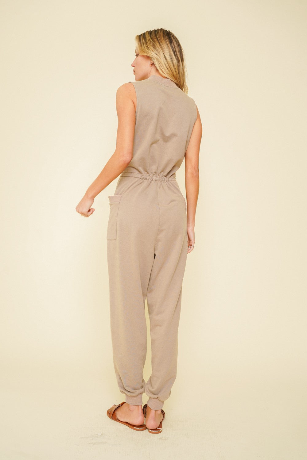 Deep V-Neck Jumpsuit