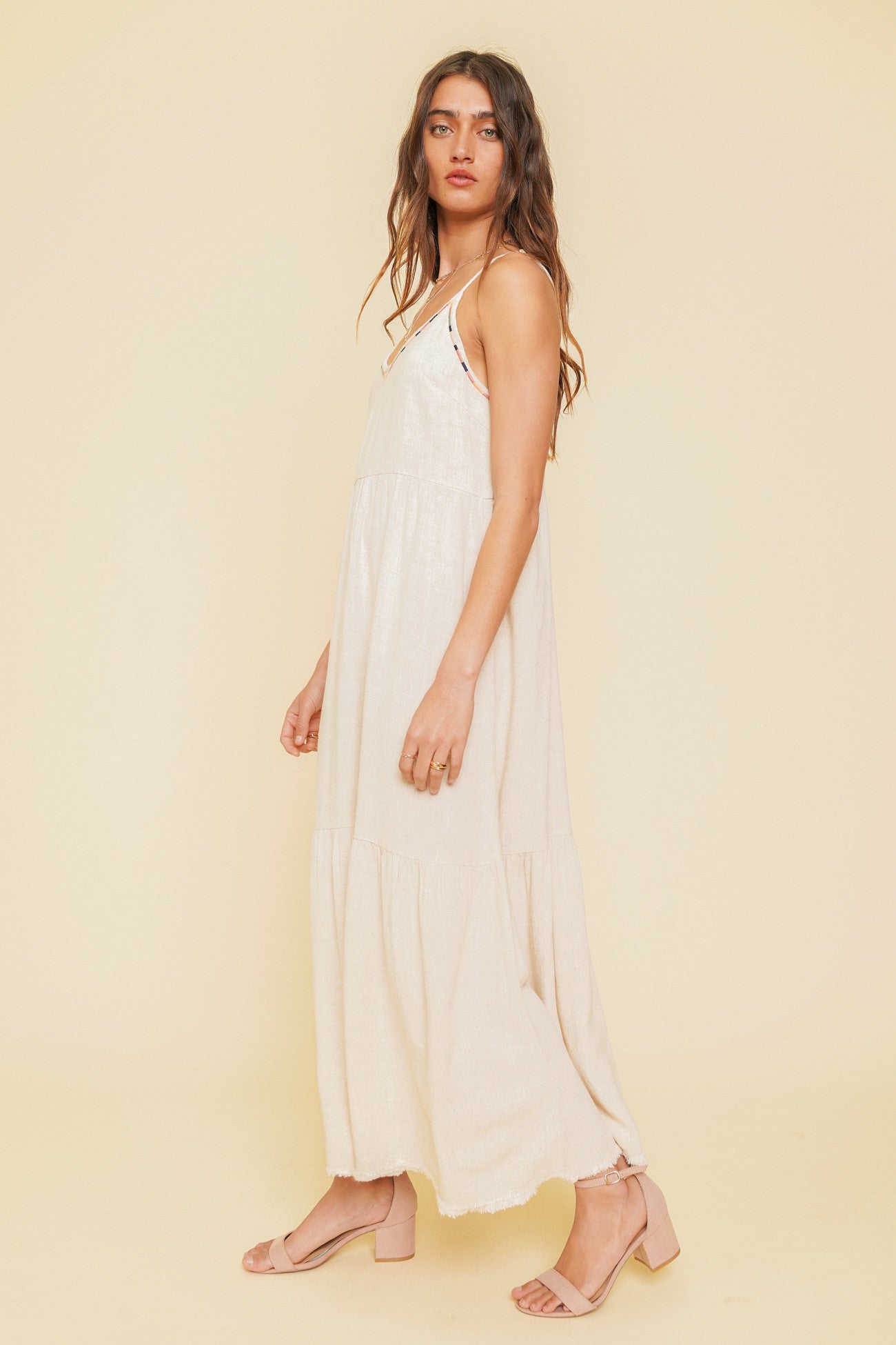 Ivory Tiered Cami Dress