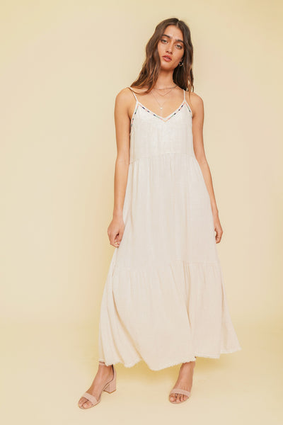 Ivory Tiered Cami Dress