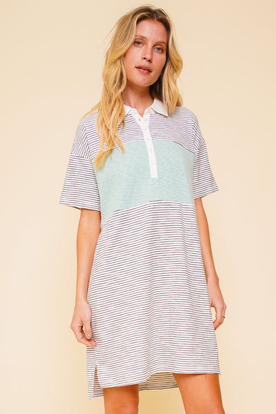 Color Block T-shirt Dress