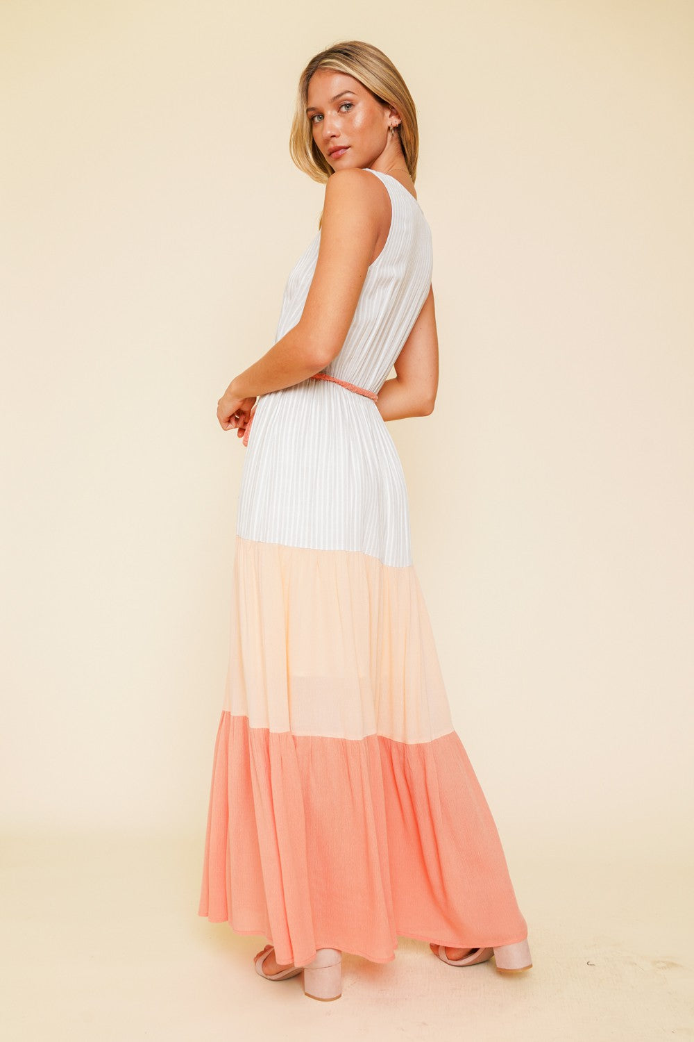 Color Block Maxi Dress