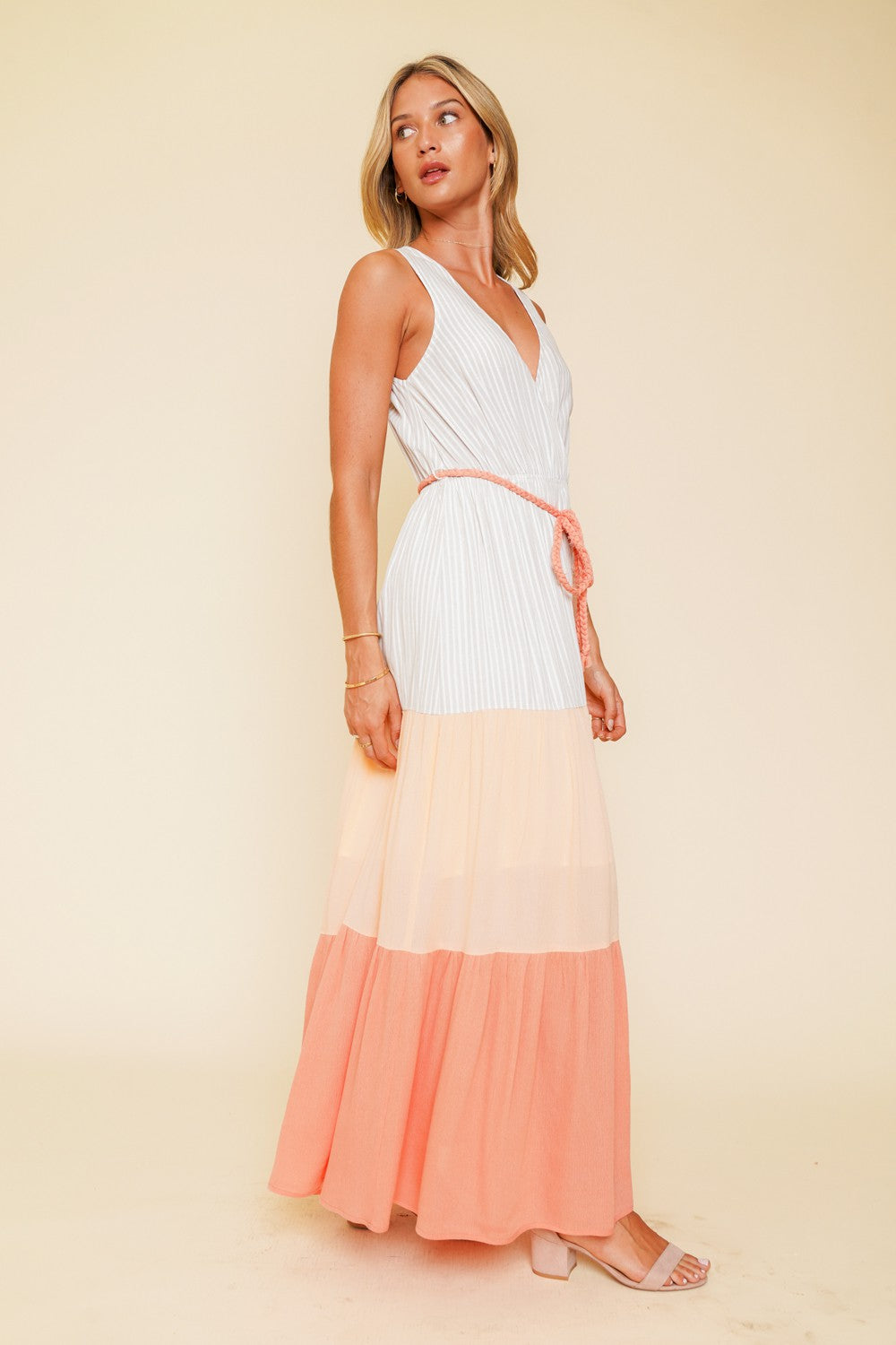 Color Block Maxi Dress