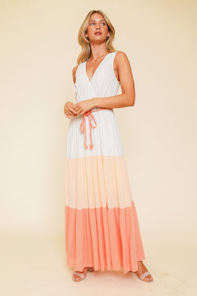 Color Block Maxi Dress