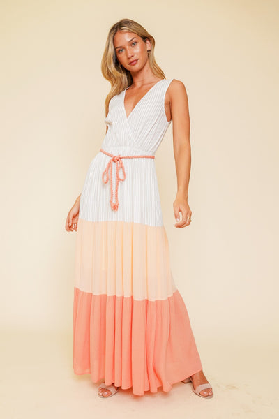 Color Block Maxi Dress