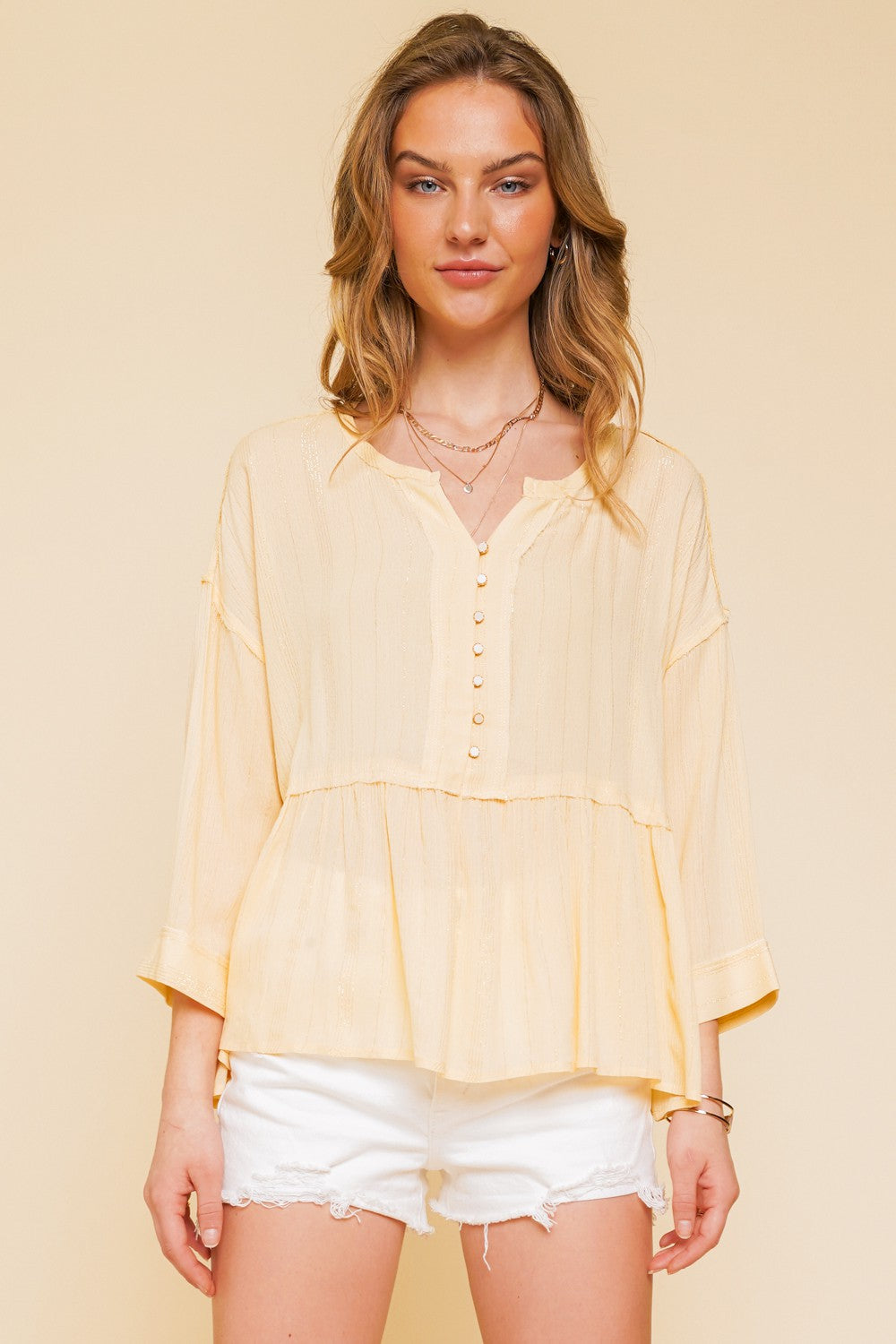 Sunshine Button Blouse