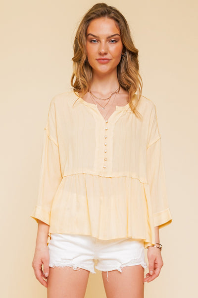 Sunshine Button Blouse