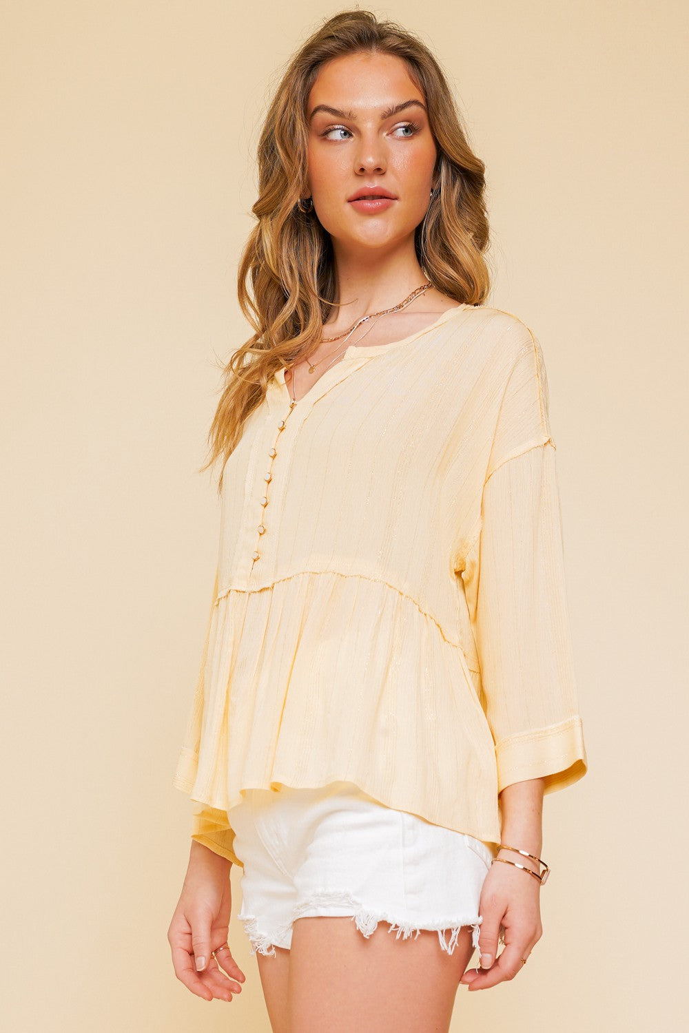 Sunshine Button Blouse