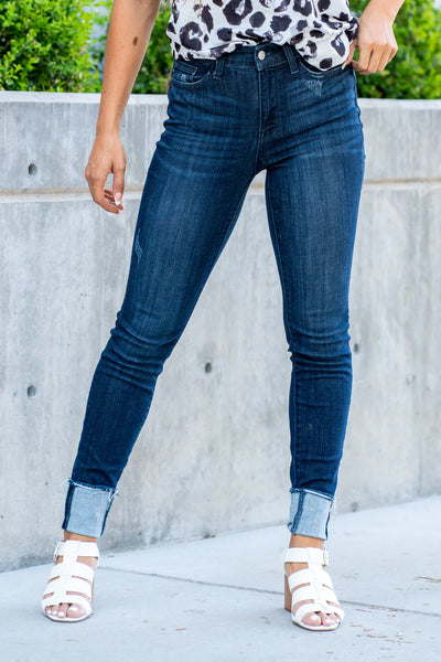 Mid Rise Cuffed Skinny (Tall/Long Option)