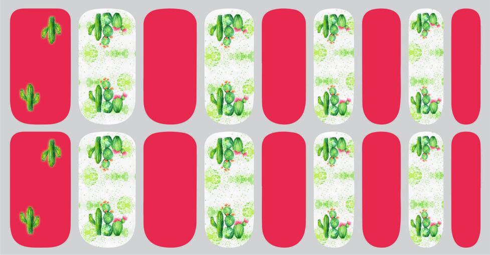 Cactus Blossom Nail Polish Strips