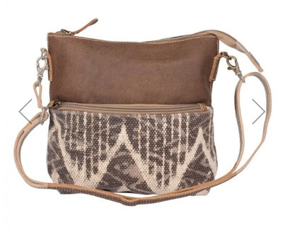 Coffee Canvas Crossbody Bag