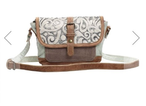 Leaf Print Crossbody Bag