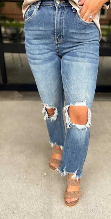 High Rise Crop Denim