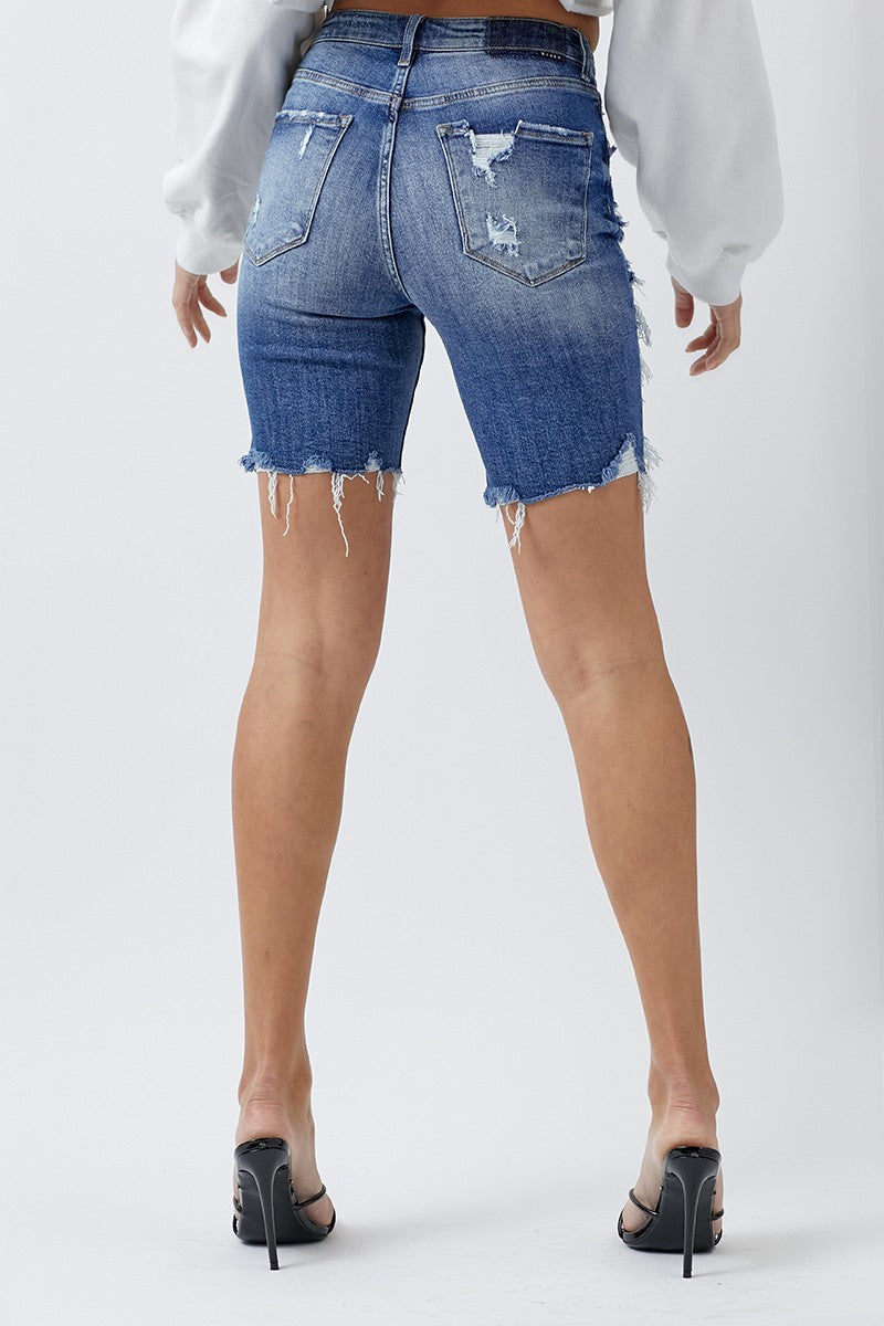 Playoff Risen Denim Shorts