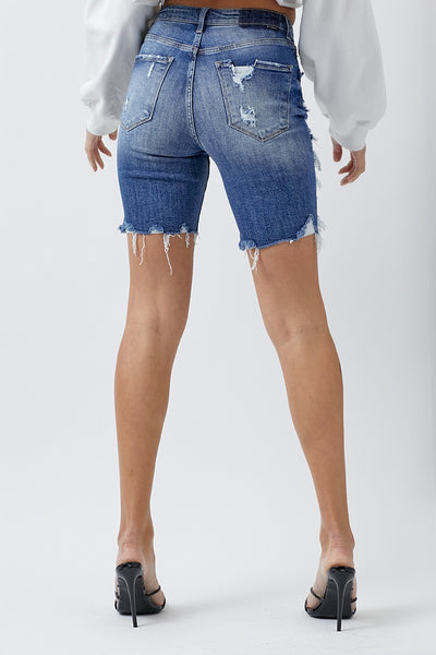 Playoff Risen Denim Shorts