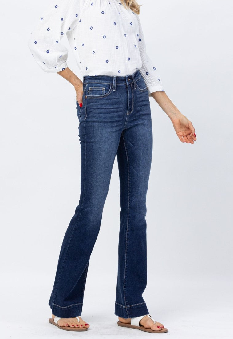 Judy Blue Dark Wash Trouser Flare