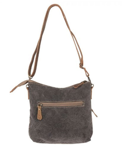 Coffee Canvas Crossbody Bag